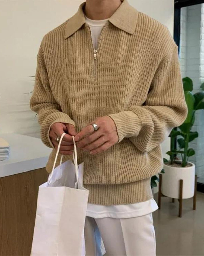 Pull demi-zip Cesare