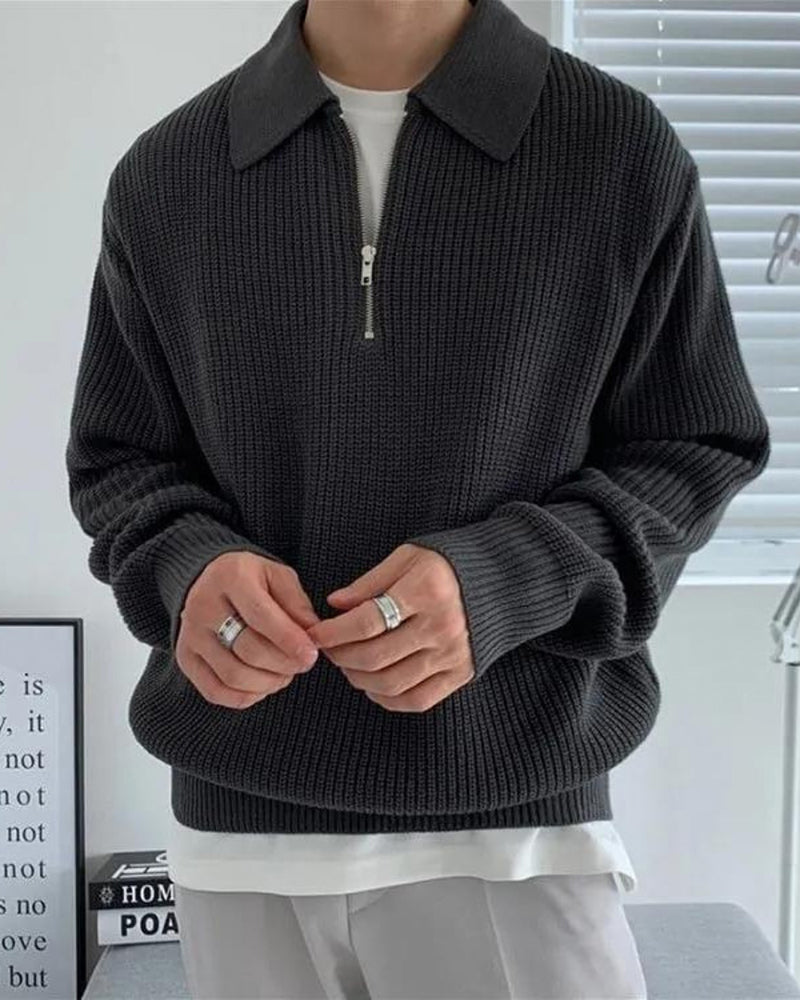 Pull demi-zip Cesare