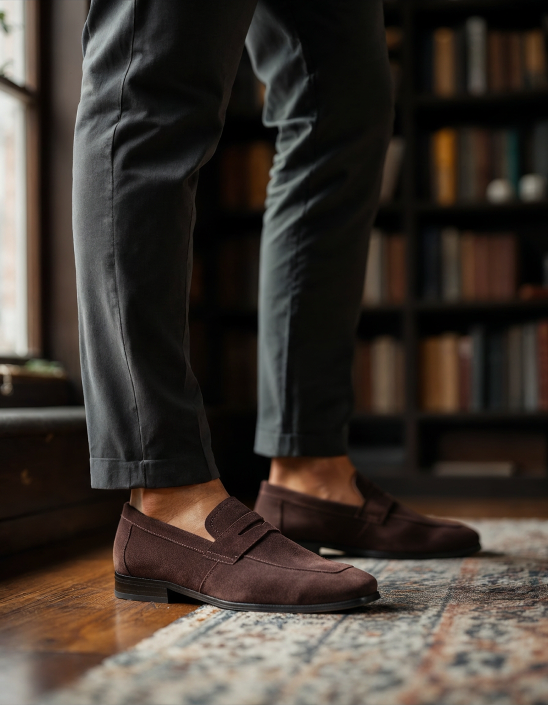 Mocassins en daim
