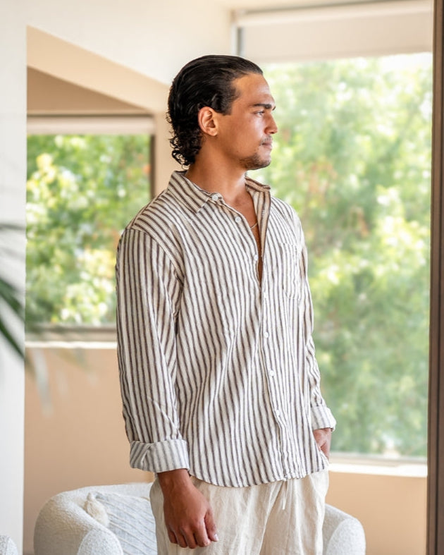 Chemise rayée pour homme