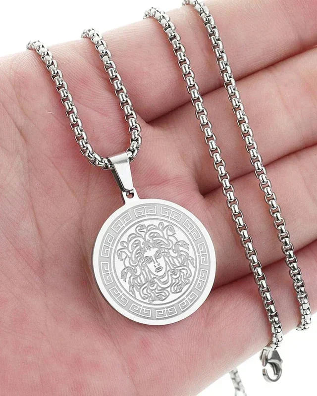 Longue chaîne Medusa (or et argent)